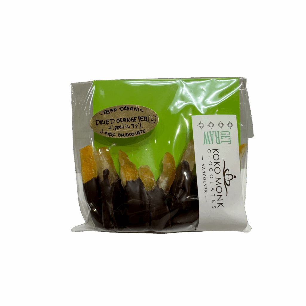 74% Dark Chocolate Dipped Organic Orange Peel