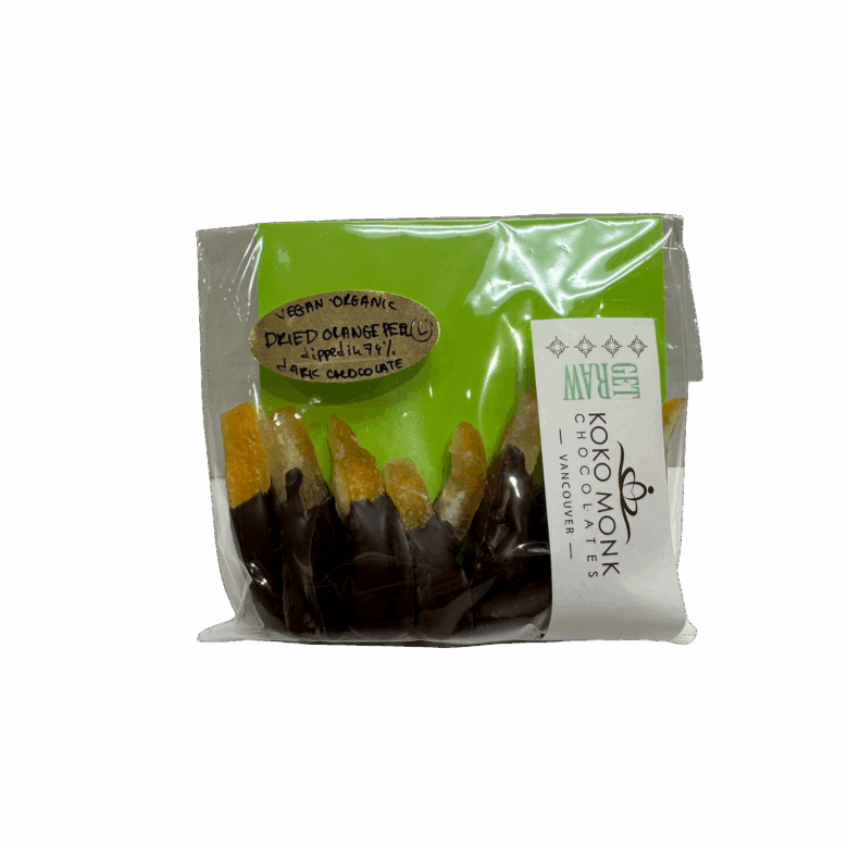 74% Dark Chocolate Dipped Organic Orange Peel